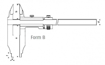 Werkstatt-Messschieber 500 mm MB mit Spitzen DIN 862