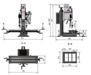 OPTImill Bohr-/Fräsmaschine MH 20 VL (VLD) Spindel MK2