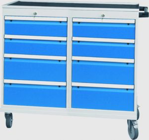 Bedrunka +Hirth, mobiler Schubladen-Werkstattwagen 1060x500x995mm  8 Schubladen
