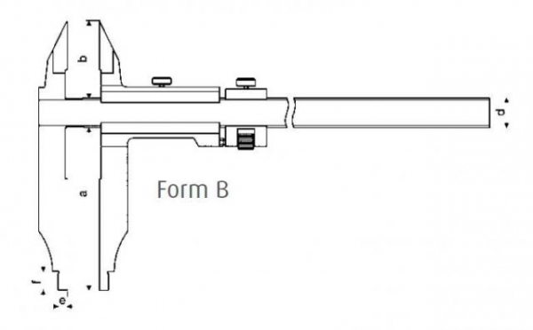 Werkstatt-Messschieber 500 mm MB mit Spitzen DIN 862