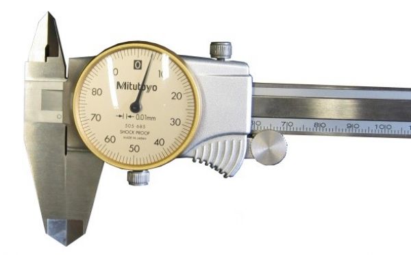 0-150mm Edelstahl Skalenteilung 0,01mm DIN862 Uhren-Messschieber 