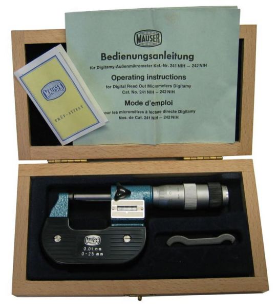 Mauser Aussenmikrometer mit Zählwerk 0-25 mm