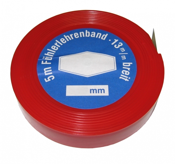 Fühlerlehrenband à 5 m / 13 mm breit in Plastikdosen