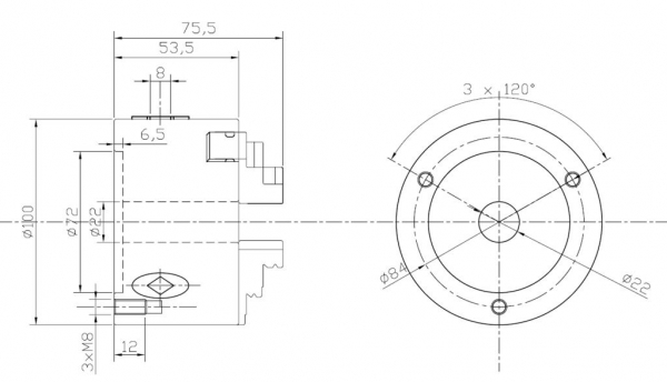 Optimum 3-Backenfutter D-100 mm