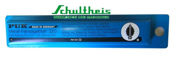 PUK - Feinsägeblatt 320 Zahnteilung 0,5 mm 50 ZpZ